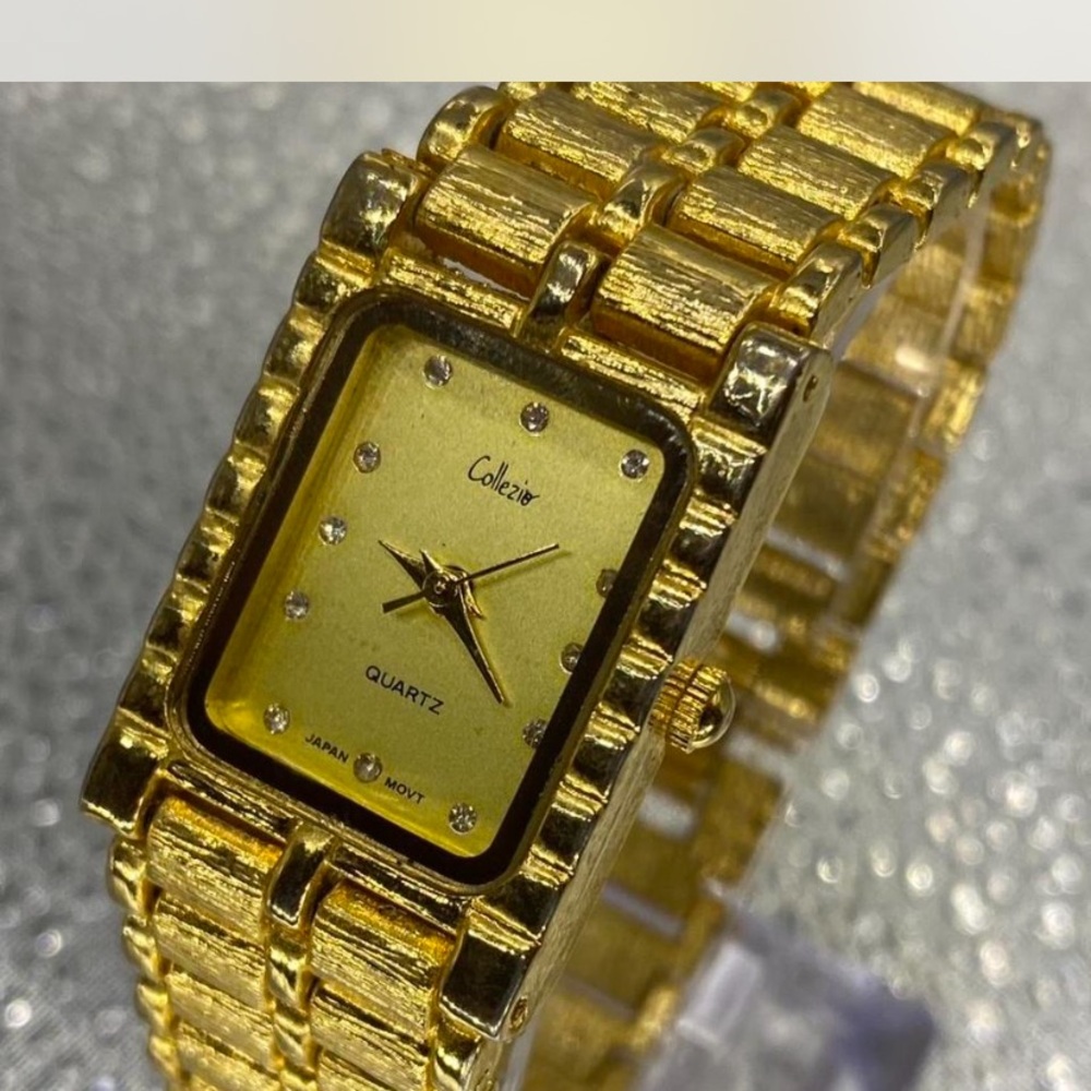 *** Collezio ^^^ Gold Tone Rectangular Bracelet W… - image 7